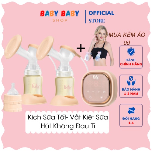 Máy hút sữa điện đôi fatz baby, máy vắt sữa fatz baby resonance có mát xa, kích sữa