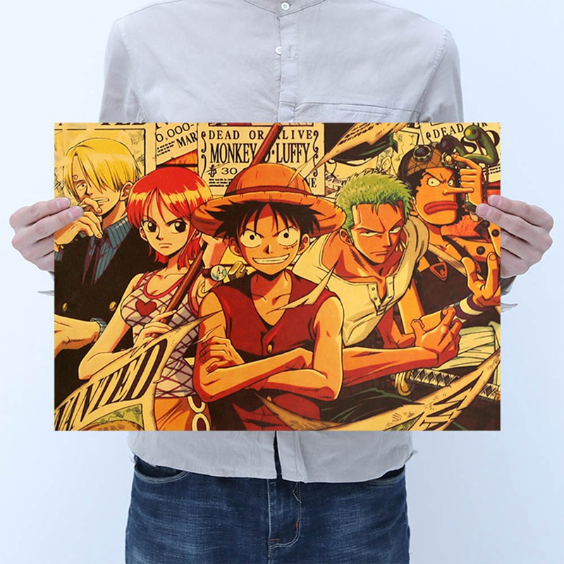 Tmdbyx Tấm Áp Phích Treo Trang Trí Phòng In Hình Nhân Vật Trong One Piece