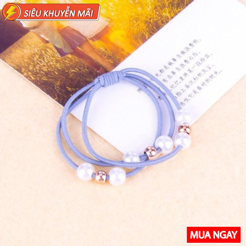 DÂY Buộc Tóc Hạt Nhân Tạo 3 Vòng Dây