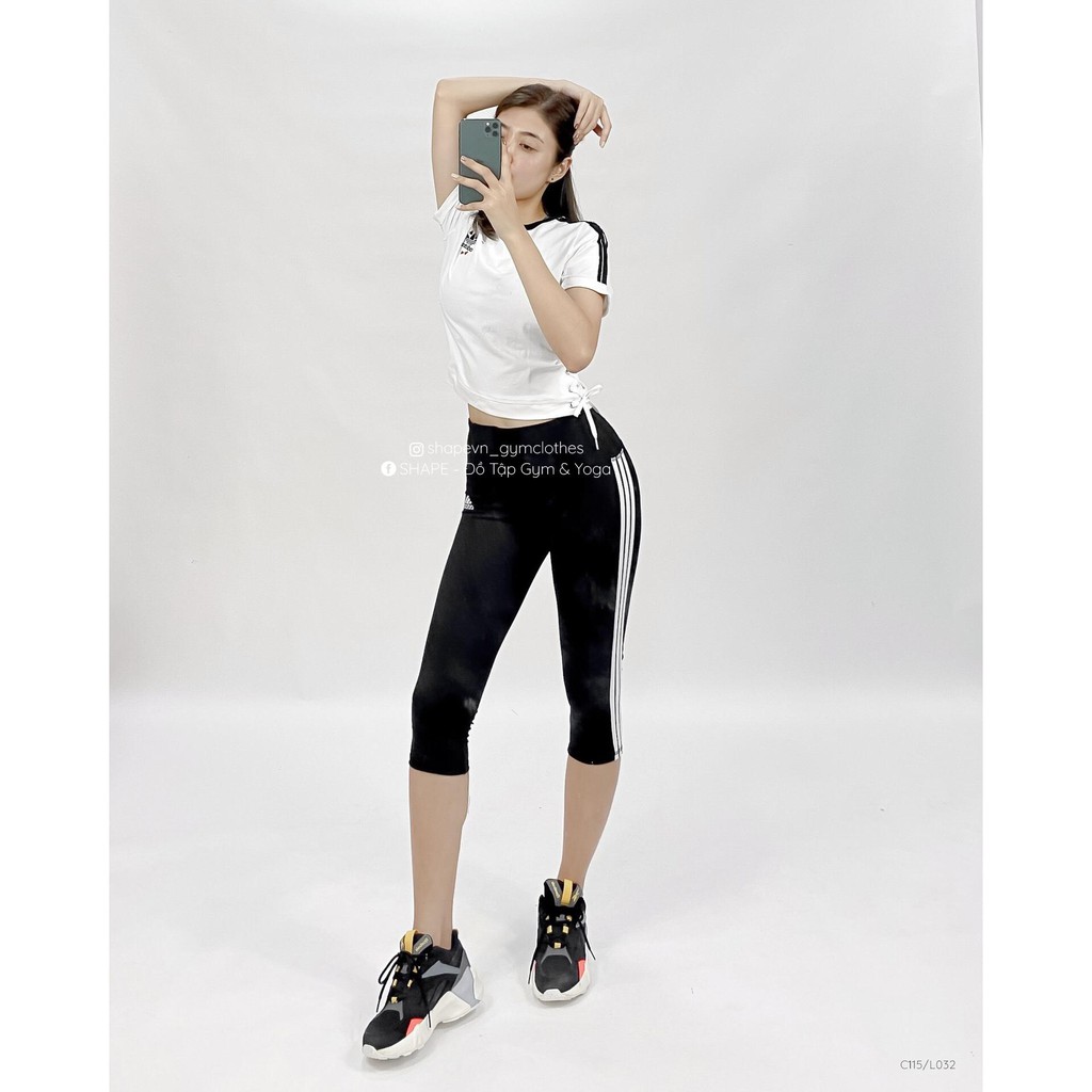Áo croptop tập gym yoga nữ đan dây XK [C115]