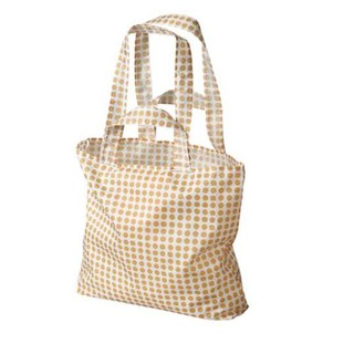 Túi shopping gấp gọn SKYNKE IKEA chính hãng (có sẵn) - Yellow/white