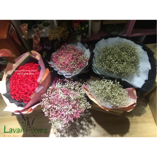 Bó hoa khô baby hồng - Quà tặng các dịp lễ như 20/10, 20/11, lễ giáng sinh, lễ tình nhân, 8/3 hay sinh nhật, tốt nghiệp | BigBuy360 - bigbuy360.vn