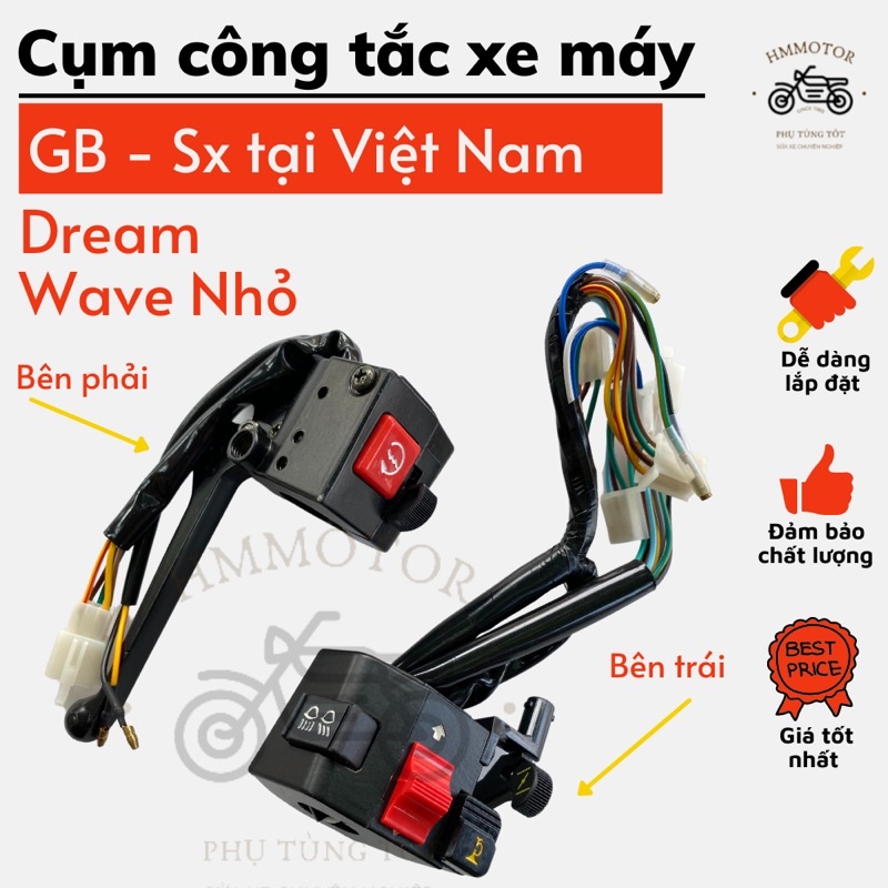Cụm công tắc Dream Wave trái phải loại đẹp