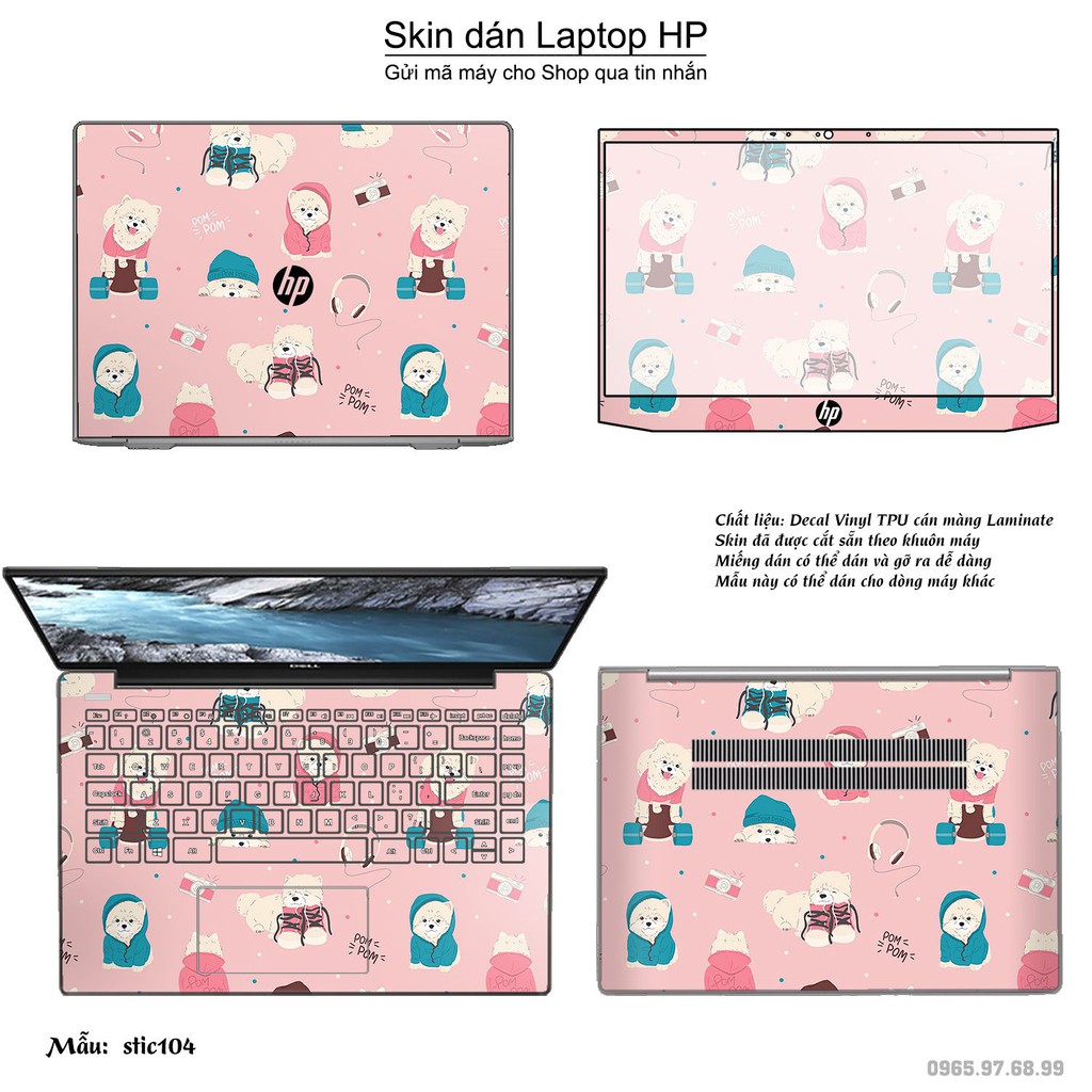 Skin dán Laptop HP in hình Hoa văn sticker nhiều mẫu 17 (inbox mã máy cho Shop)