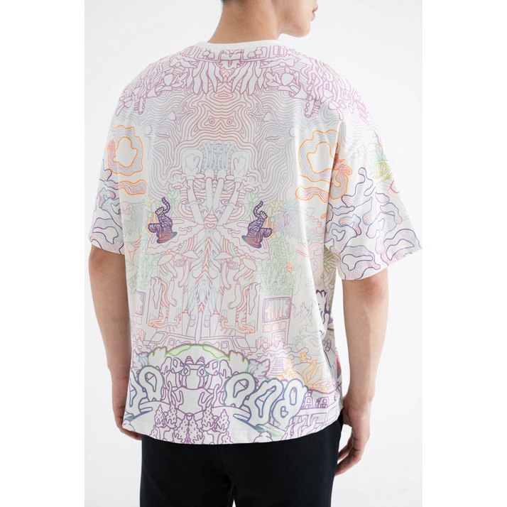Áo Thun BOO Unisex Dáng Oversize Vải Cotton Cao Cấp Họa Tiết In Tràn Dần Dần 22