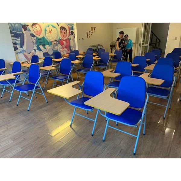 Ghế Gấp Liền Bàn Gấp Gọn Sơn Tĩnh Điện Cho Học Sinh, Sinh Viên, Trung Tâm Dạy Học Siêu Rẻ