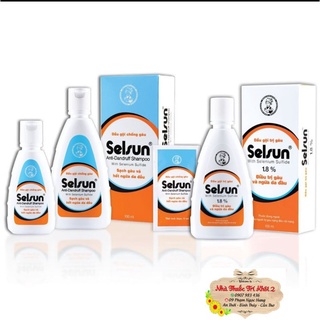 Selsun - Dầu gội chống gàu và ngứa da đầu - Chai 100ml và 50ml - Giữ cho da đầu không gàu, không ngứa và khoẻ mạnh