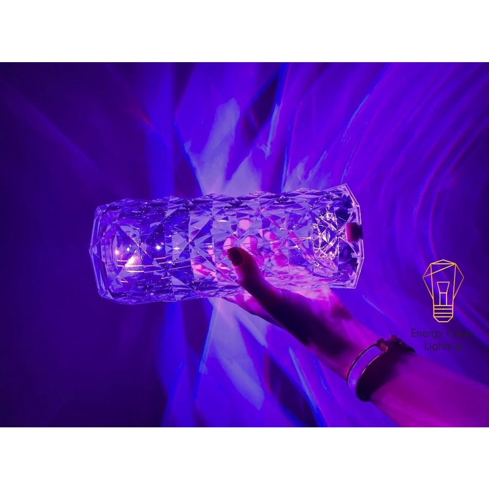 Đèn Bàn Pha Lê Cảm Ứng Energy Green Lighting DB-981 - Chuyển Đổi 16 Màu Sắc - Điều Khiển Từ Xa - Decor Trang Trí