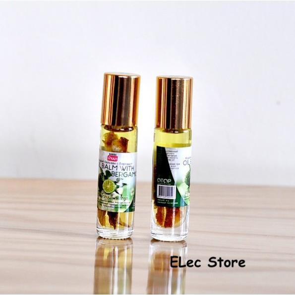 Bộ 12 chai dầu gió thảo mộc Thái Lan hương cam Bergamot Thái Lan (Mỗi chai 8ml)