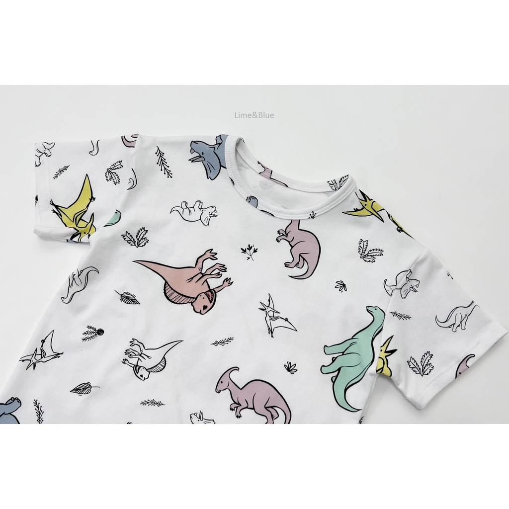 Lime&Blue Bộ đồ khủng long cho bé trai , bé gái