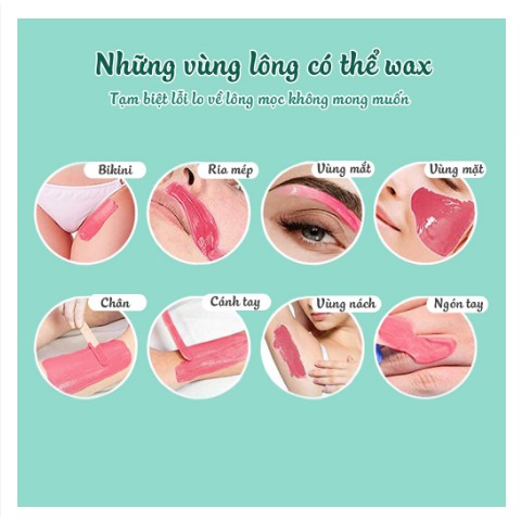 COMBO 10 gói Sáp wax tẩy lông nóng dạng hạt đậu Hair Wax Bean nhiều màu  (freee que lấy sáp)