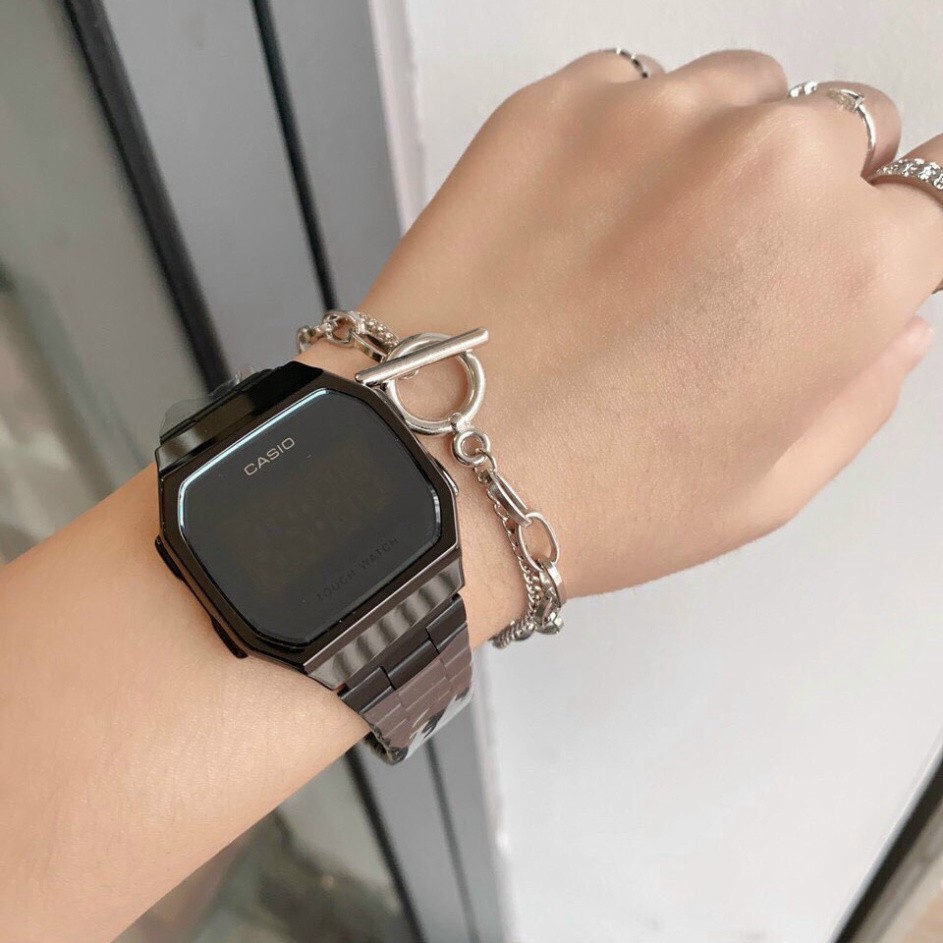 Đồng Hồ Điện Tử Nam, Nữ Uniex 💖𝑭𝑹𝑬𝑬𝑺𝑯𝑰𝑷💖 Đồng Hồ Đeo Tay Casio Mặt Cảm Ứng Tráng Gương, Đèn Led, Dây Thép Khôn