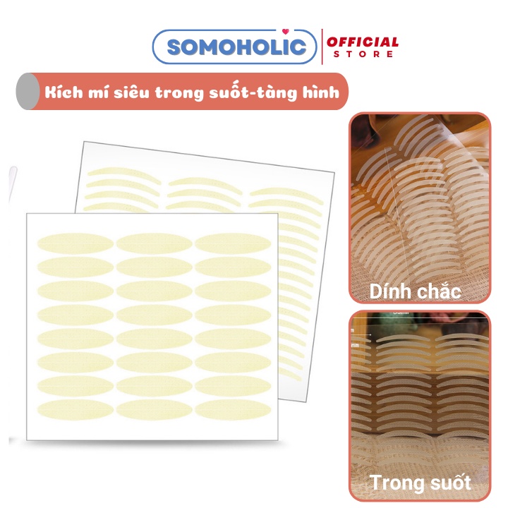 Kích Mí Dán Trong Suốt Tạo Hai Mí Tàng Hình Sẵn Keo Không Lộ Rất Tự Nhiên Somoholic KM6