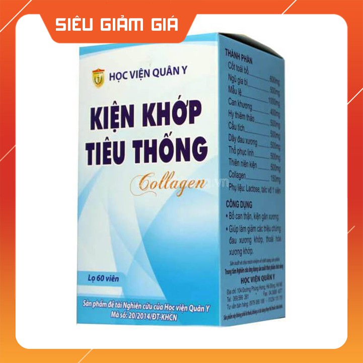 Kiện Khớp Tiêu Thống Collagen Học viện Quân Y(Lọ 60 viên )