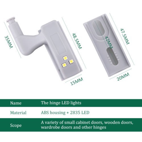 Đèn led cảm biến gắn bản lề cửa tủ nhà bếp/ phòng tắm ( KÈM PIN ) 88152 SIÊU THỊ GIA ĐÌNH