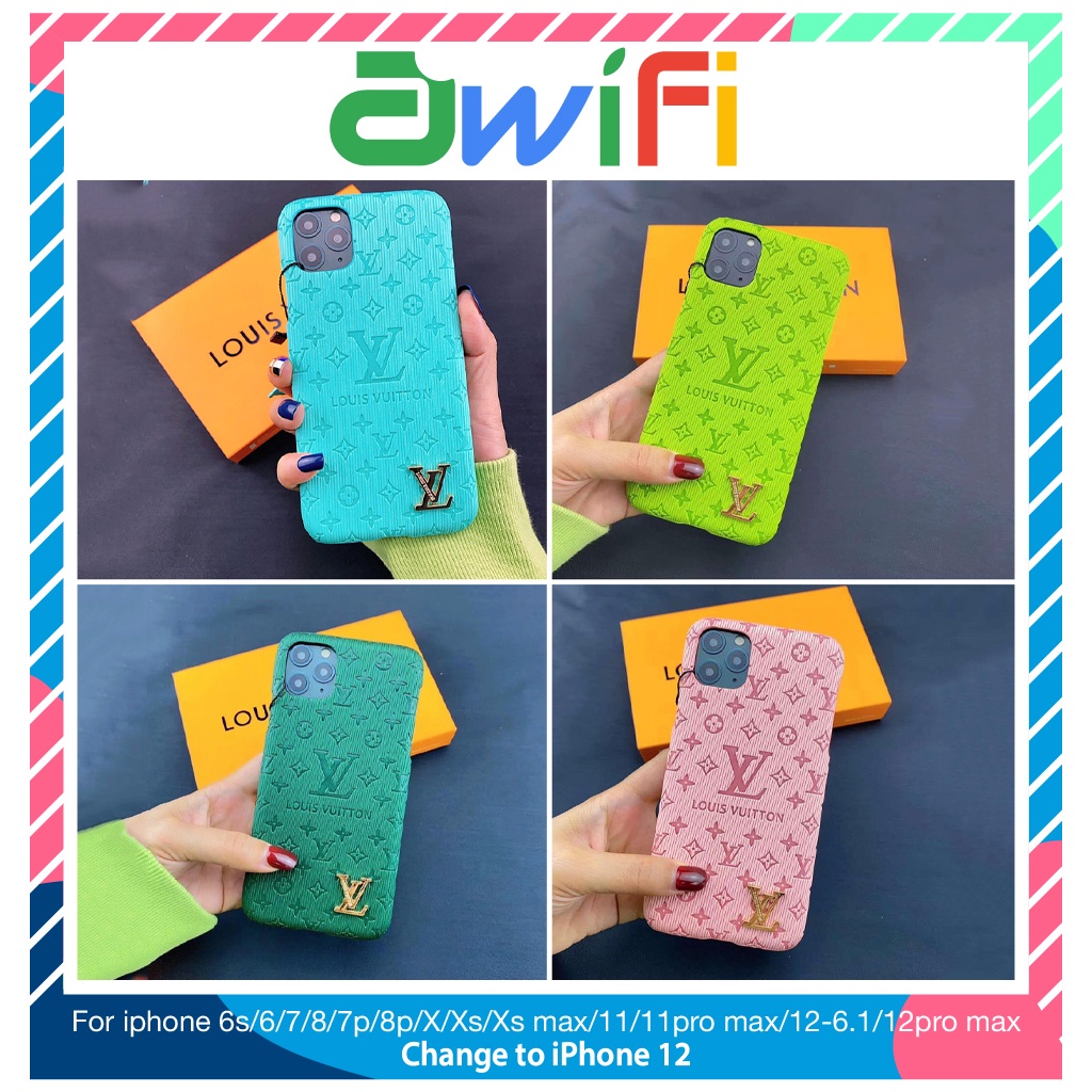 Ốp lưng iphone da L.....V 6/6plus/6s/6splus/7/7plus/8/8plus/x/xr/xs/11/12/pro/max/plus/promax - Awifi Case V1-1