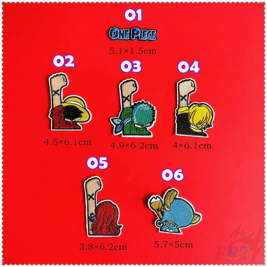 Miếng vá quần áo hình nhân vật Luffy / Zoro / Sanji / Nami / Chopper sáng tạo