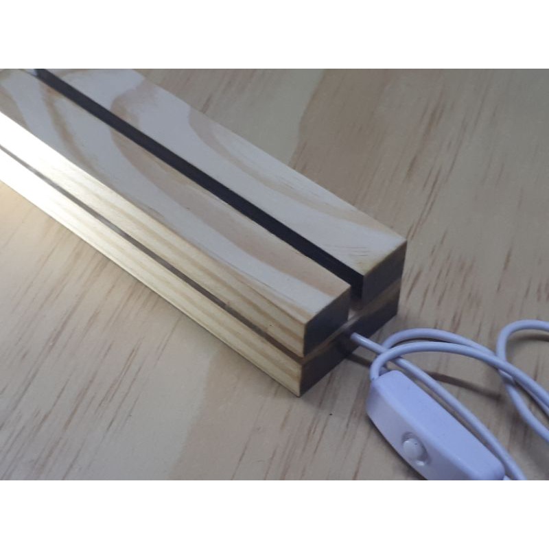 Đế đèn led gỗ