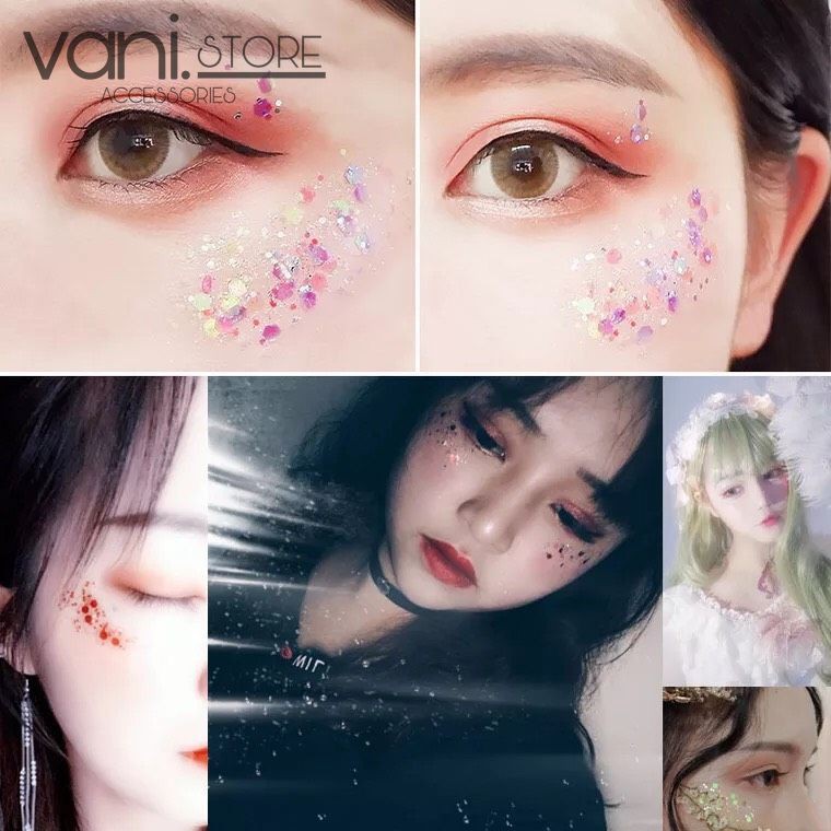 [ MIX 6 Sẵn] Nhũ Mắt Kira Glitter Kim Tuyến Trang Điểm MakeUp Ullzang- Hoặc Trang Trí Móng Tay Nail - VANI STORE