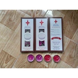 Nến tealight hoa hồng 10v/hộp - màu hồng/đỏ - không mùi không khói