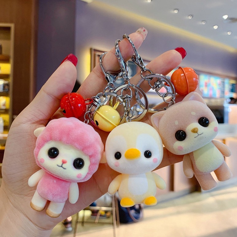 Móc Khóa Hình Chú Gà Nhồi Bông Xinh Xắn
