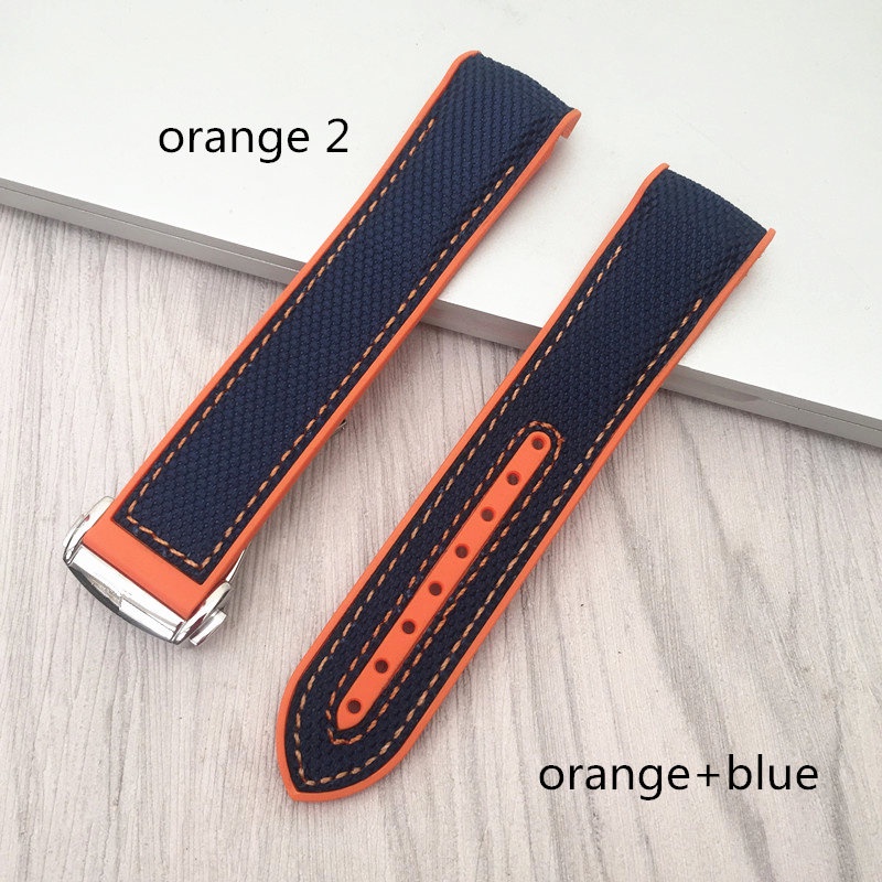 Dây Đeo Đồng Hồ Bằng Silicone Nylon Cao Su Cho omega 300 Seamaster 600 omega 2022mm