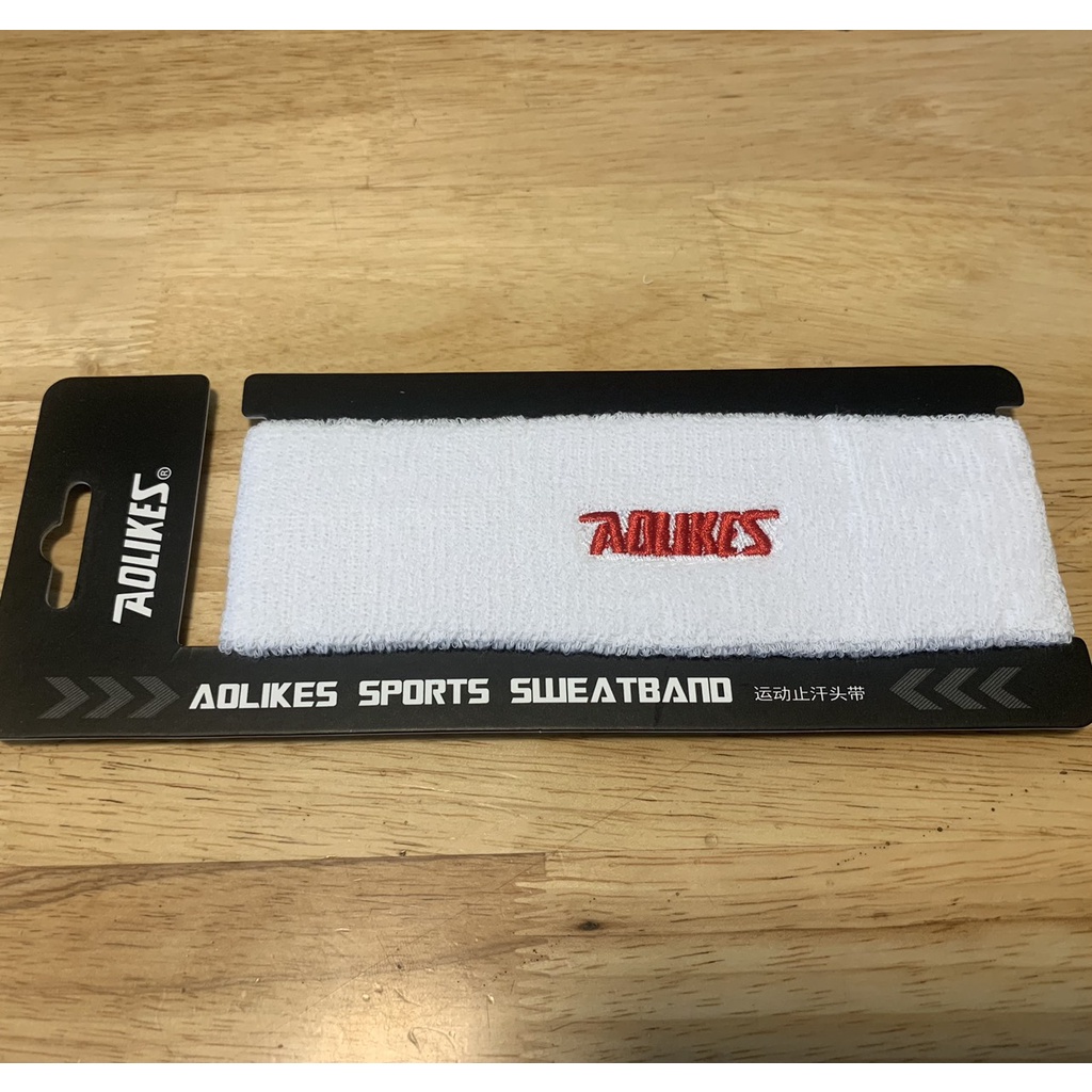 Băng đô băng trán thể thao AOLIKES A-2108 thấm mồ hôi cotton thoáng khí sport sweatband - loại bản to