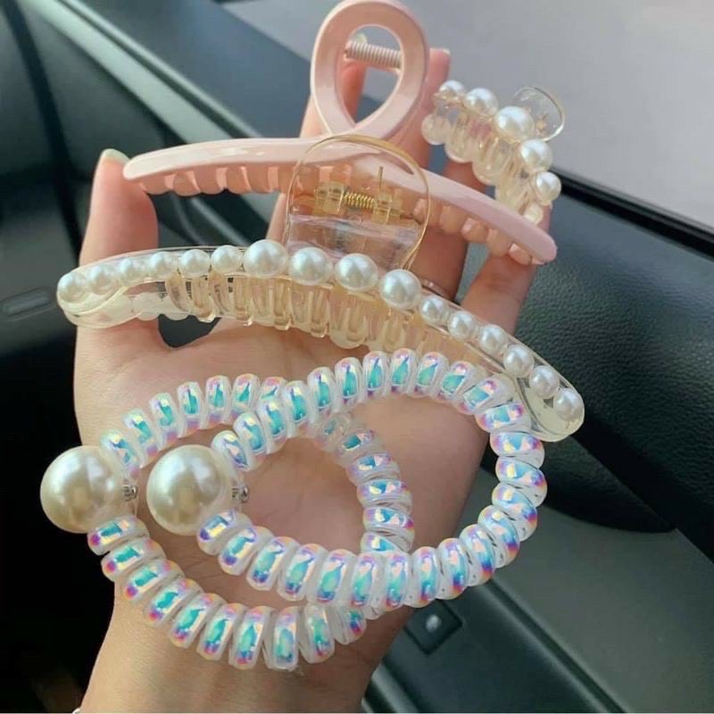 Set 5 Kẹp Tóc Túi Zip Siêu Sang Chảnh