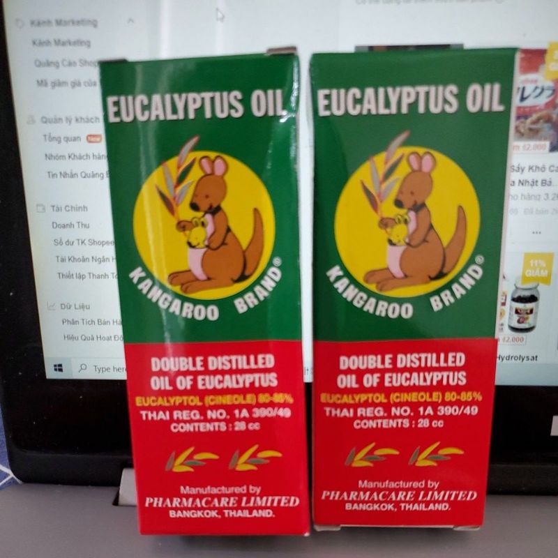 Dầu khuynh diệp Eucalyptus Oil Kangaroo Brand 28ml