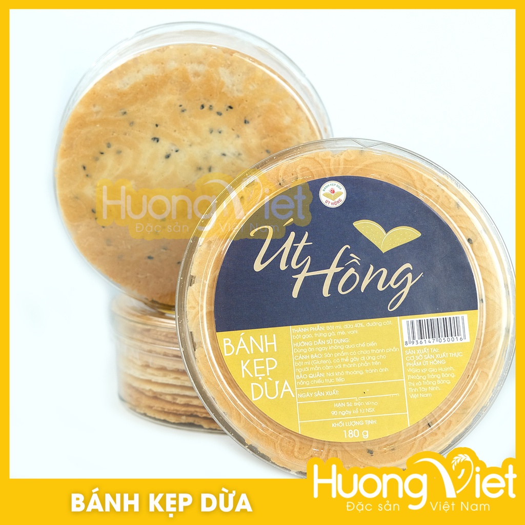 Bánh kẹp dừa nướng Út Hồng, bánh xốp giòn đặc sản Tây Ninh, đồ ăn vặt miền Nam mê luôn ngay lần đầu thưởng thức