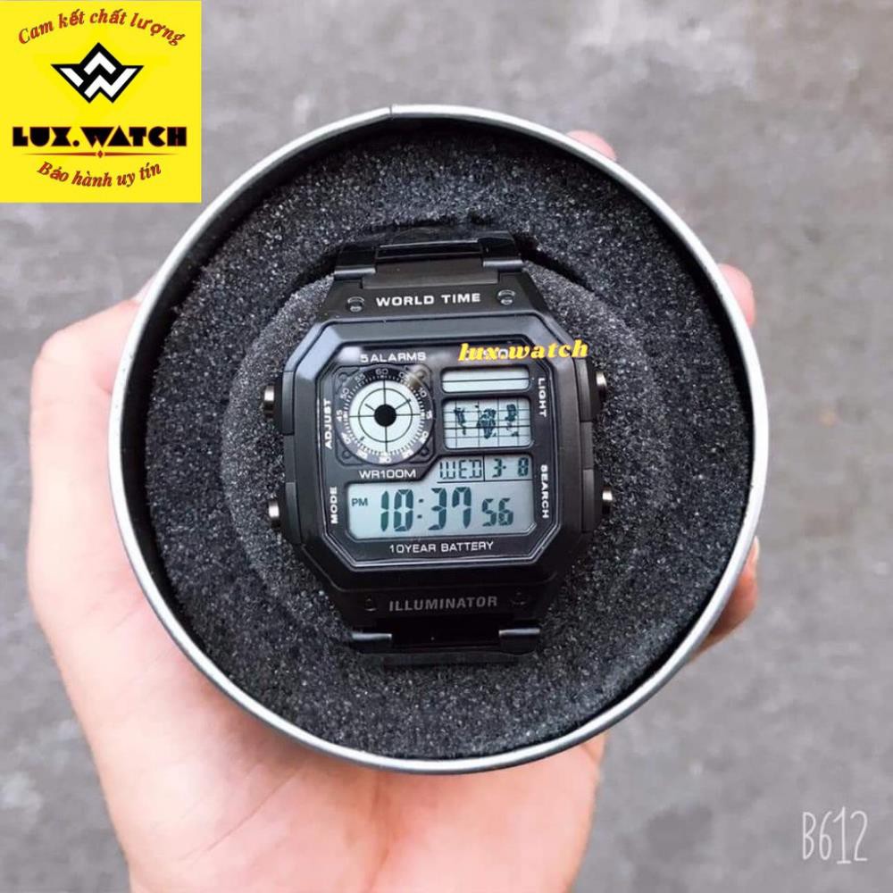 Đồng hồ thương hiệu máy nhật Caxio AE 1200-WHD classic chống nước, dây thép không gỉ phong cách quốc tế | BigBuy360 - bigbuy360.vn