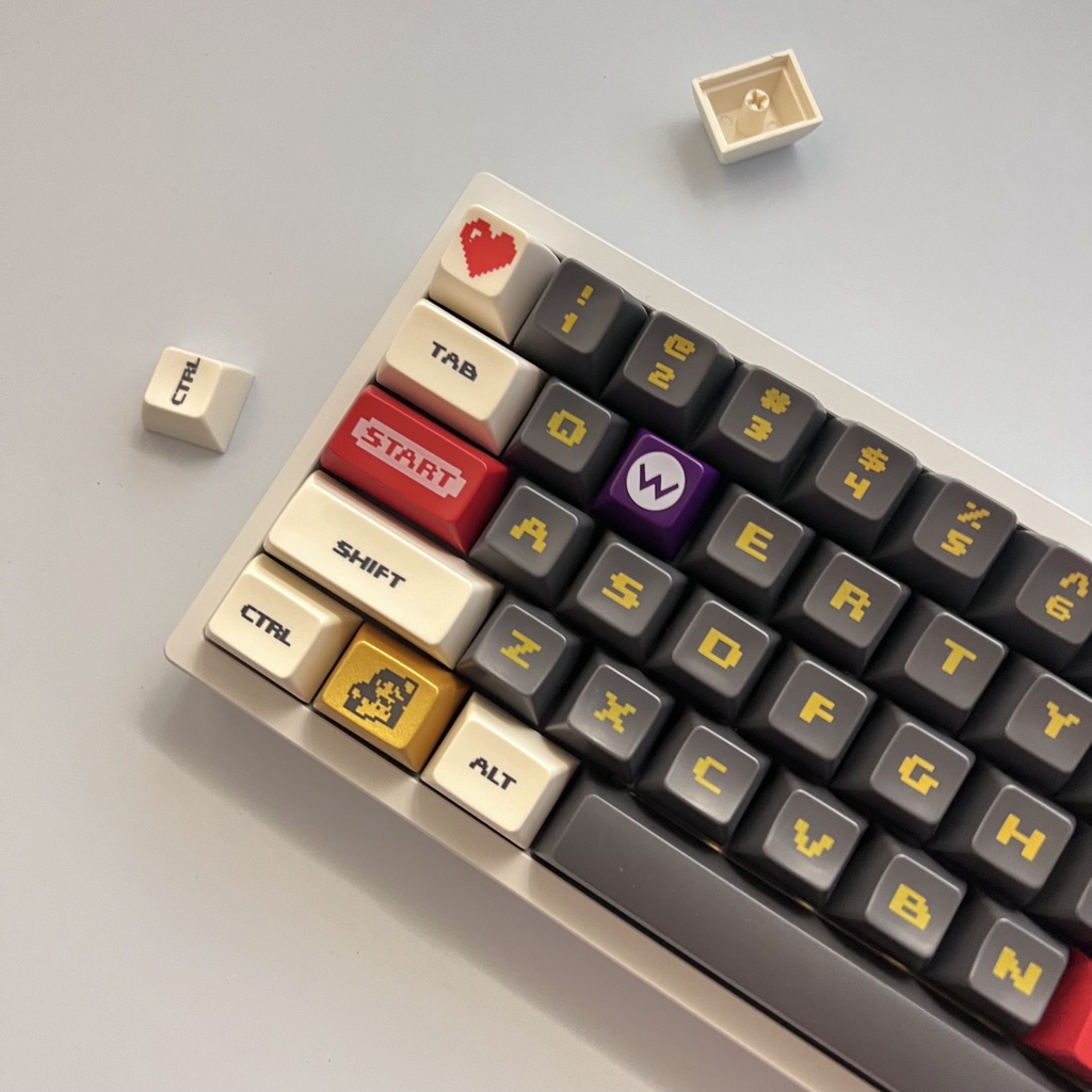 Bộ keycap Mario SA profile tráng men siêu bền đẹp nút bàn phím cơ - Kicap
