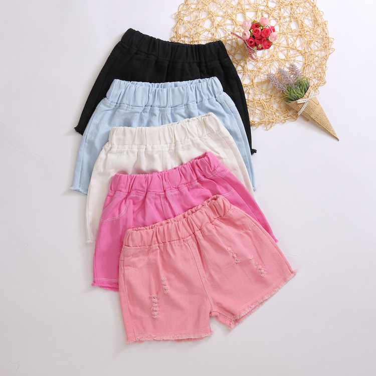 Quần Short Jeans Đáng Yêu Cho Bé Gái 5-15 Tuổi 3-7 - 9-12 Tuổi