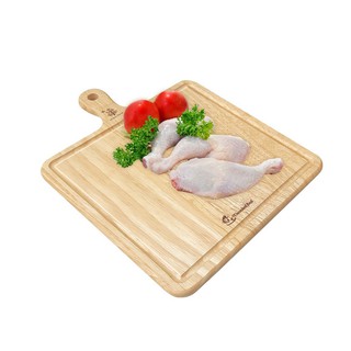 Thớt gỗ vuông tay cầm 04433 gỗ đức thành - thớt gỗ vuông tay cầm cắt rau củ đức thành
