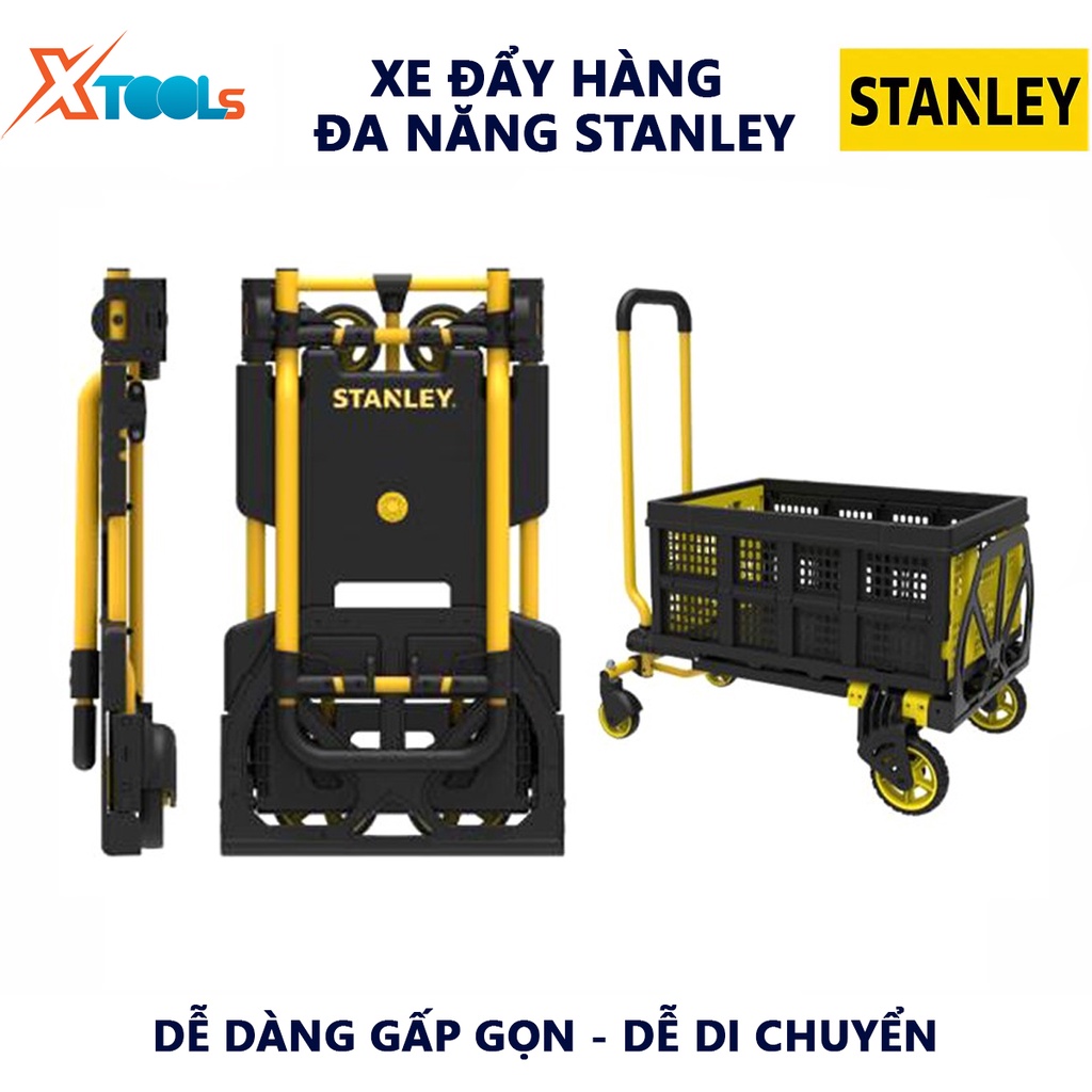 Xe đẩy hàng đa năng Stanley SXWTD-FT585 xe đẩy hàng gấp gọn xếp gọn 40.5x12.5x66cm tải trọng 135kg nhẹ 7.6kgs chính hãng