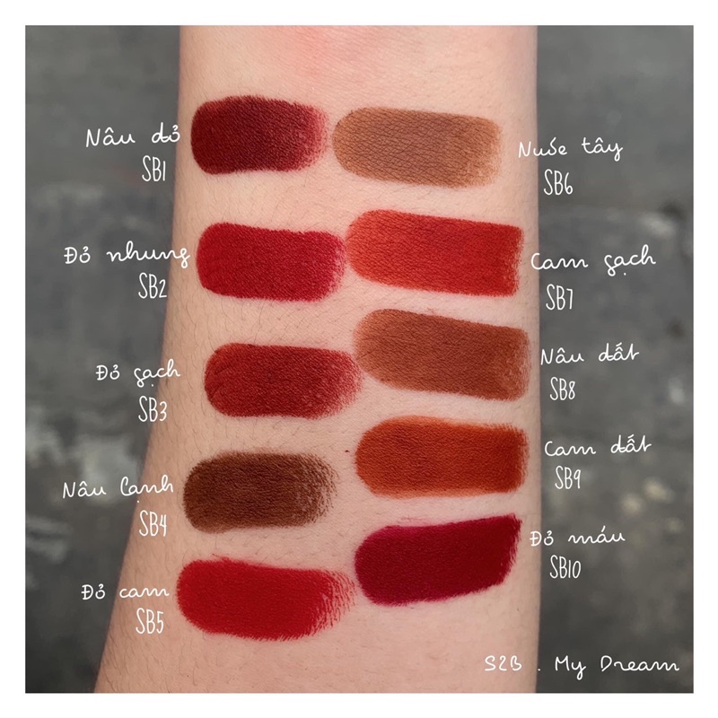 Son Sáp My Dream by Babysexy Bernice Son Nhung Lì Mềm Môi