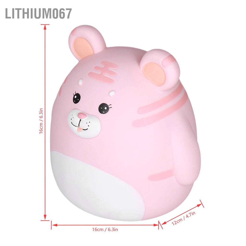 Lithium067 Con heo đất màu hồng Dung tích lớn thả bằng chứng con Vinyl Thủ công mỹ nghệ Quà tặng cho trẻ em