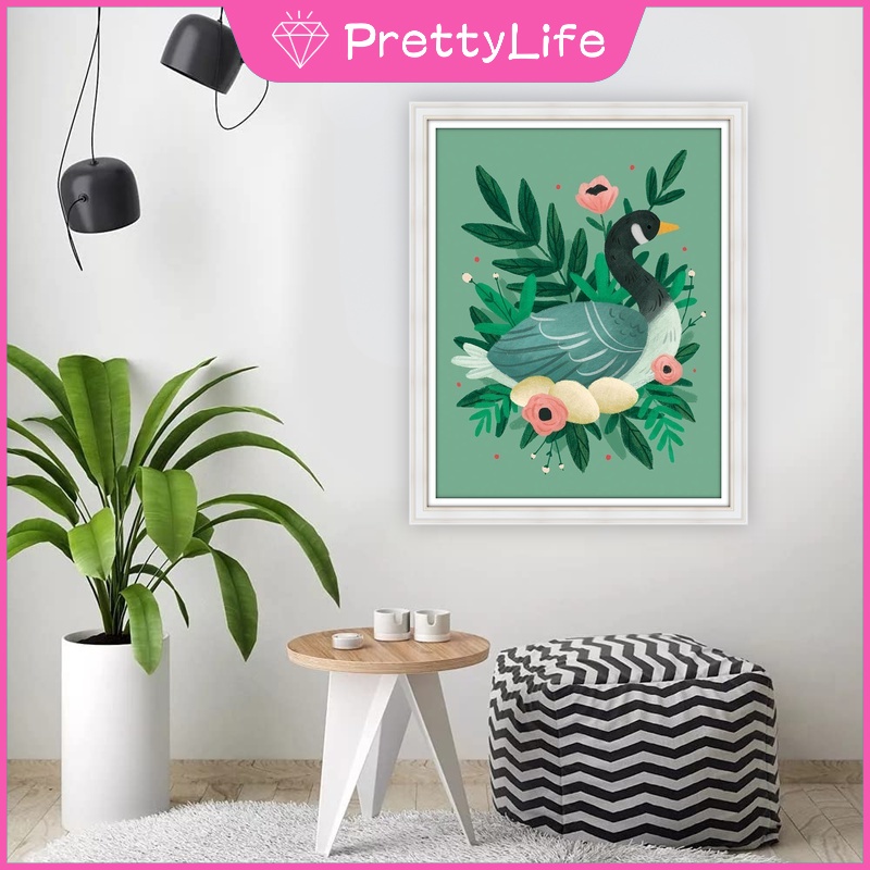 Bộ Tranh Đính Đá 5D Tự Làm Hình Hoa Và Động Vật 40x50cm Trang Trí Nhà Cửa