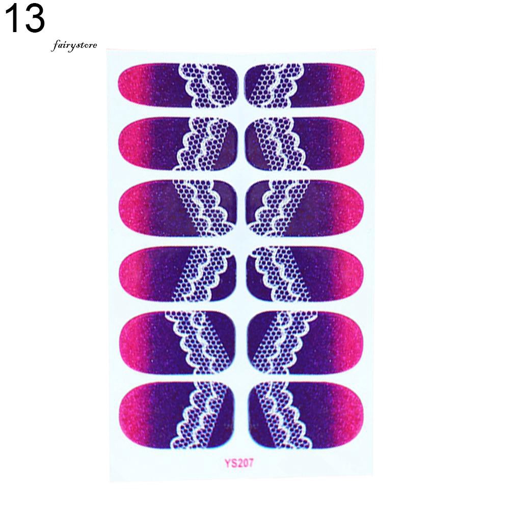 Set 12 tấm decal họa tiết hoa , ngôi sao dán móng nghệ thuật