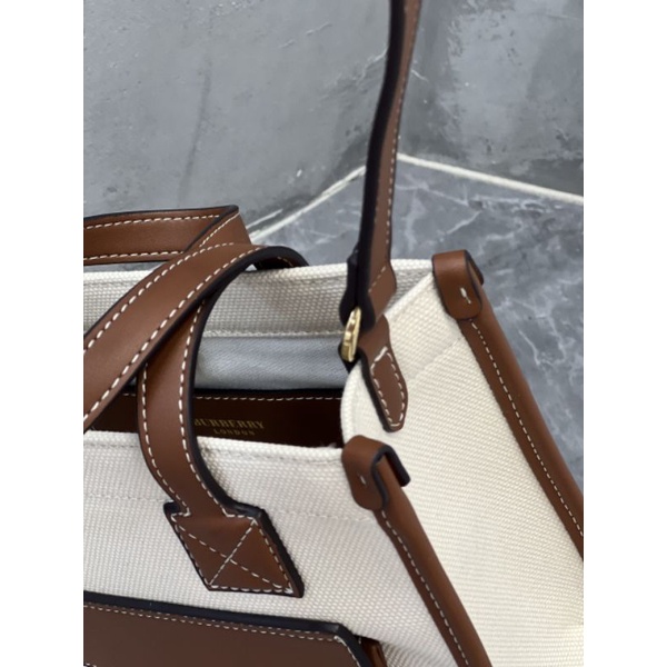 Mini Two-tone Canvas and Leather Freya Tote
