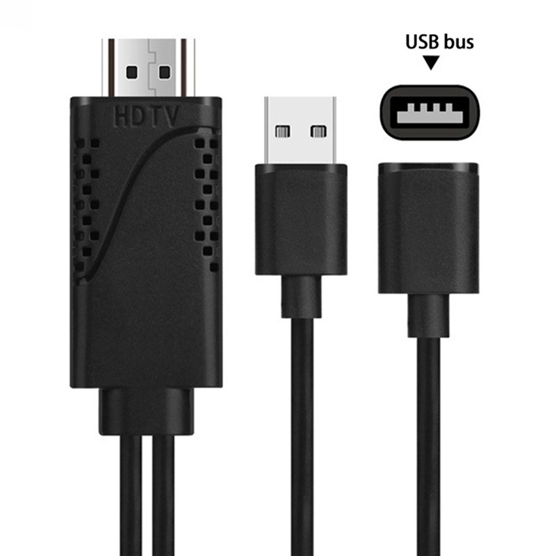 2 in 1 Screen Cable USB Female to HDMI  to TV Wide Compatibility Suitable for Android Apple