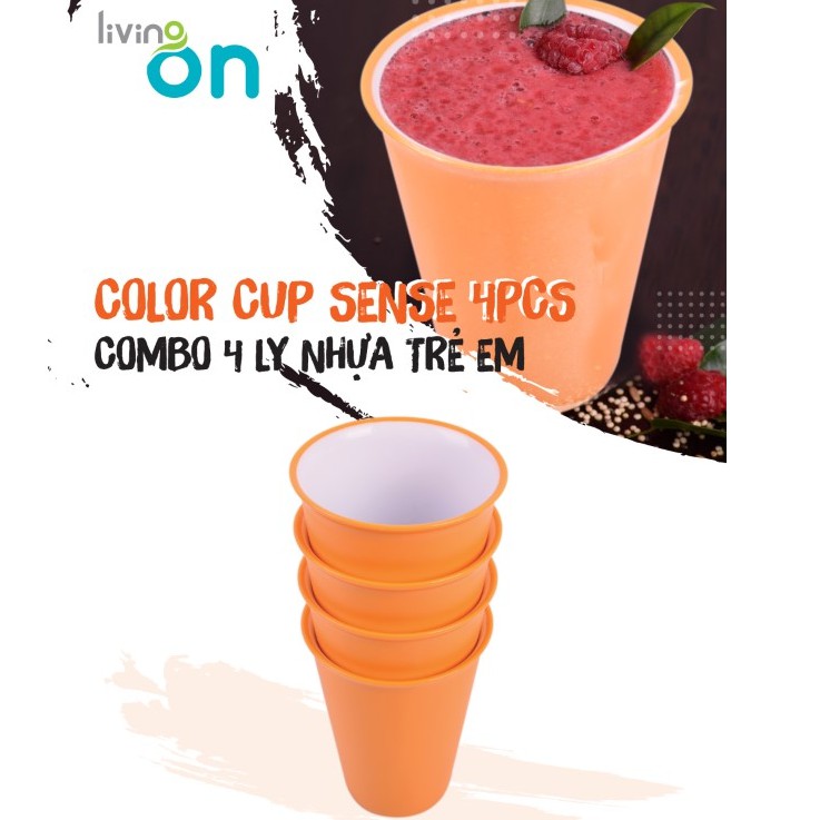 Ly nhựa màu sắc Living on-Orange CUP