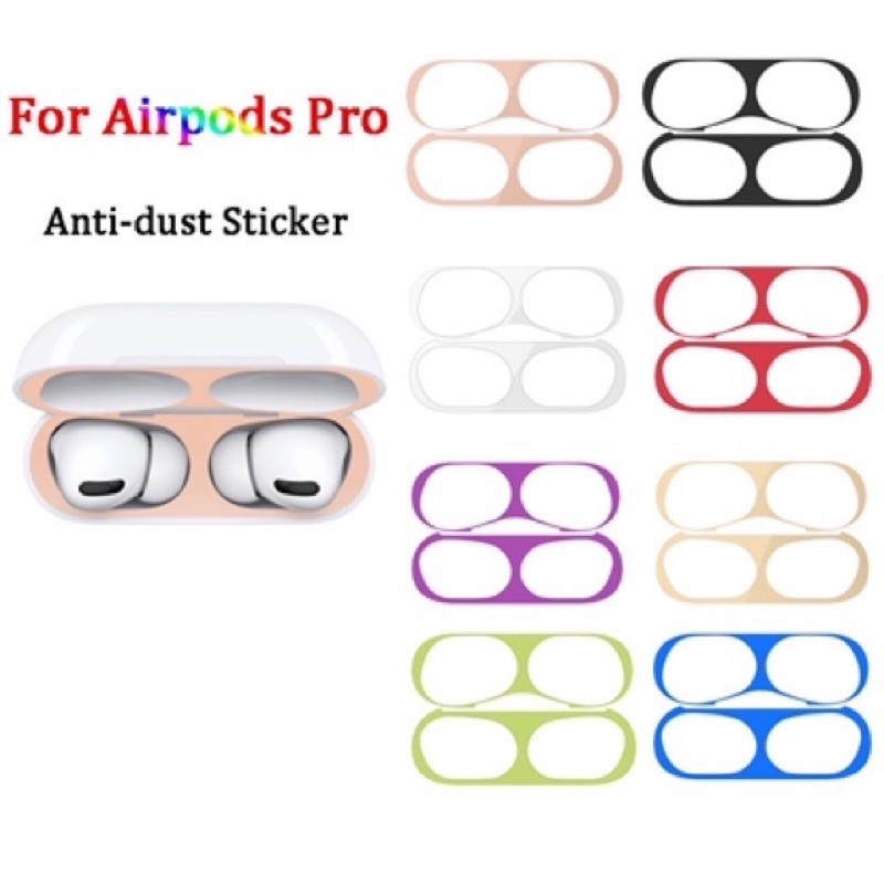 AIRPODS 1 2 3 PRO Skin Miếng Dán Kim Loại Bảo Vệ Hộp sạc Tai Nghe airpod Tính Năng Chống Bụi Bẩn