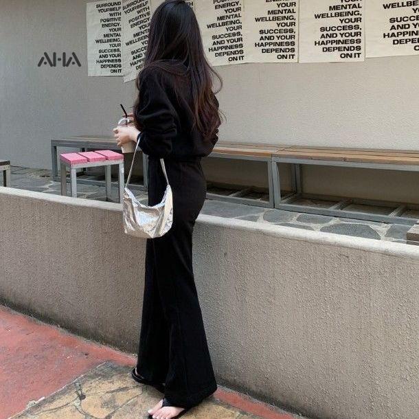 Túi Vải Mềm Mini Đeo Vai Màu Bạc Phong Cách Thời Trang Mới