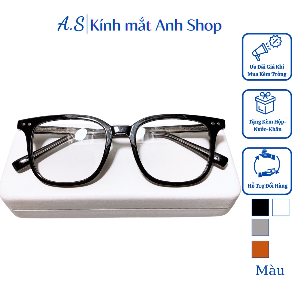 Kính vuông to thời trang phù hợp cả nam và nữ chất liệu nhựa cốt kim loại kiểu dáng hot trend 17133