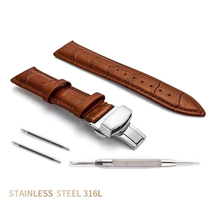 Smart Watch Band Watchband 18mm 20mm 22mm 24mm Soft Calf Genuine Leather Watch Strap