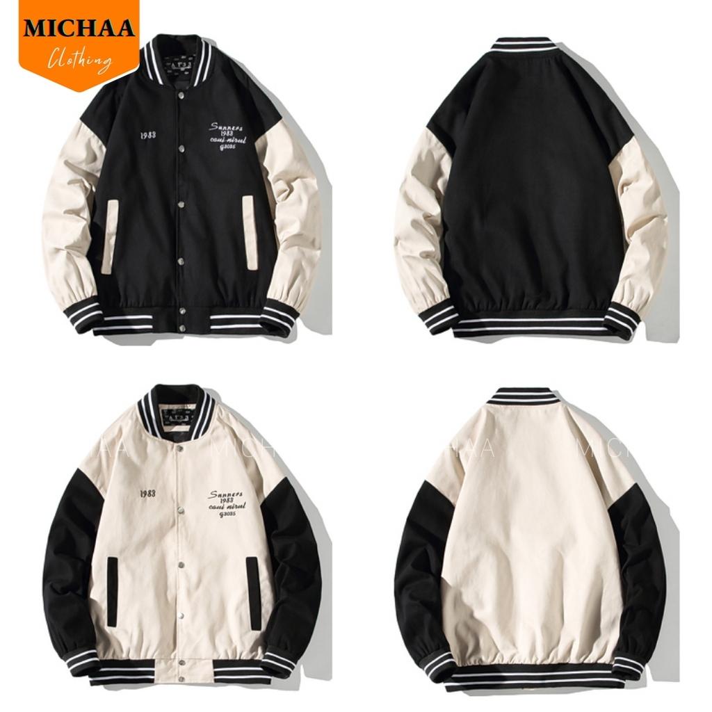 Áo Khoác Bomber Dù 1983 Nam Nữ Ulzzang Unisex Kiểu Form Rộng 2 Lớp Jacket - MICHAA