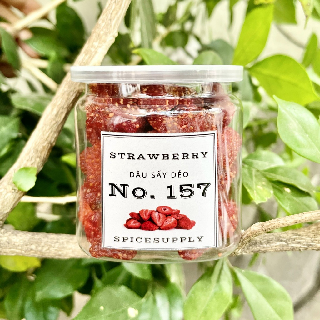 Strawberry - Dâu sấy dẻo SPICESUPPLY Việt Nam không đường nguyên vị Hũ 90g