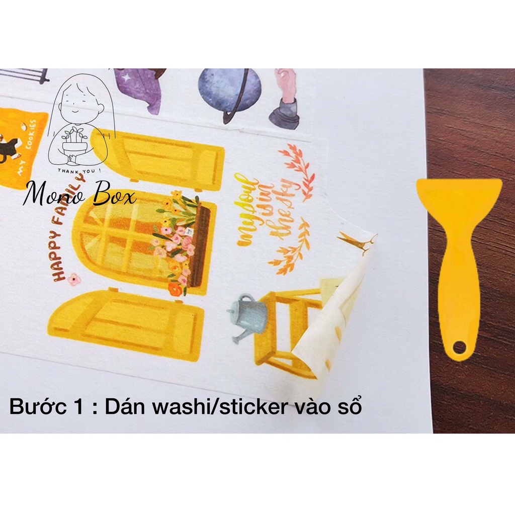 Sổ tập gáy lò xo lưu trữ sticker, washitape chiết A4/A5 32 tờ Mono_box