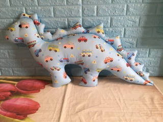 Gối ôm hình khủng long size( vải thô lụa Quảng Châu)